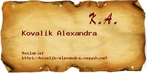 Kovalik Alexandra névjegykártya